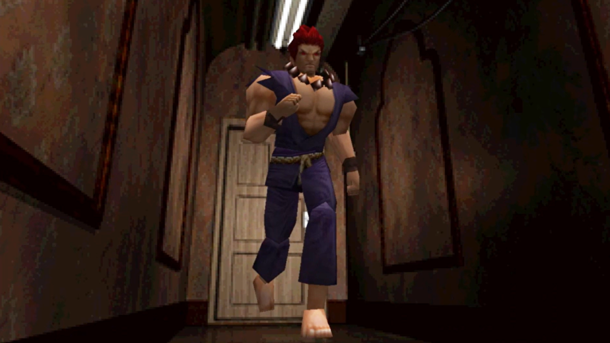  Akuma model in resi 2 running through a hallway. 