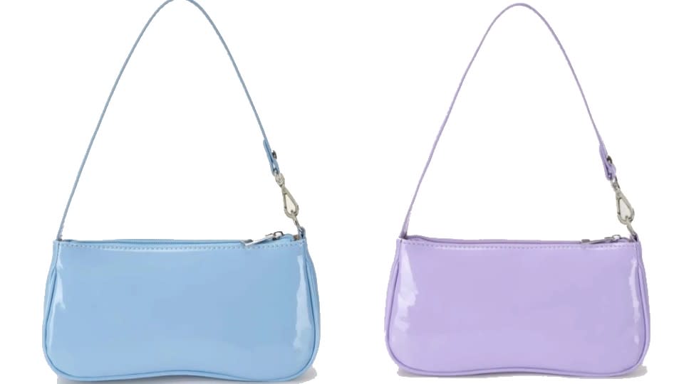 Faux Patent Leather Baguette Bag - Shein, $10