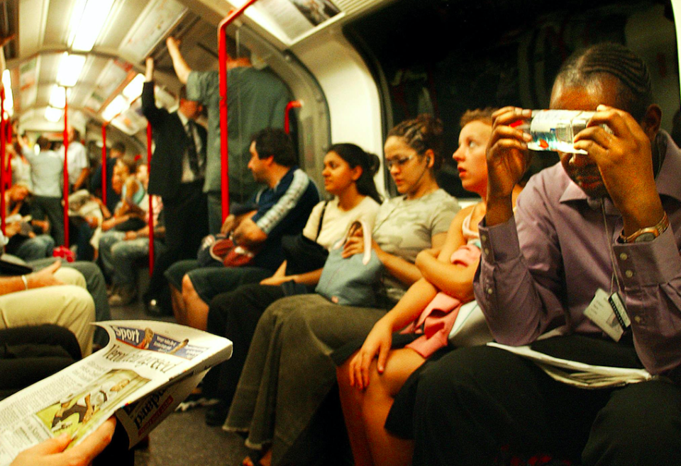 Commuters on the London Underground sweltered in the 2003 heat (Getty)