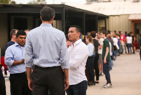 U.S. Representative Beto O'Rourke (D-TX) campaigns in Houston, Texas U.S. November 11, 2017. REUTERS/William Philpott