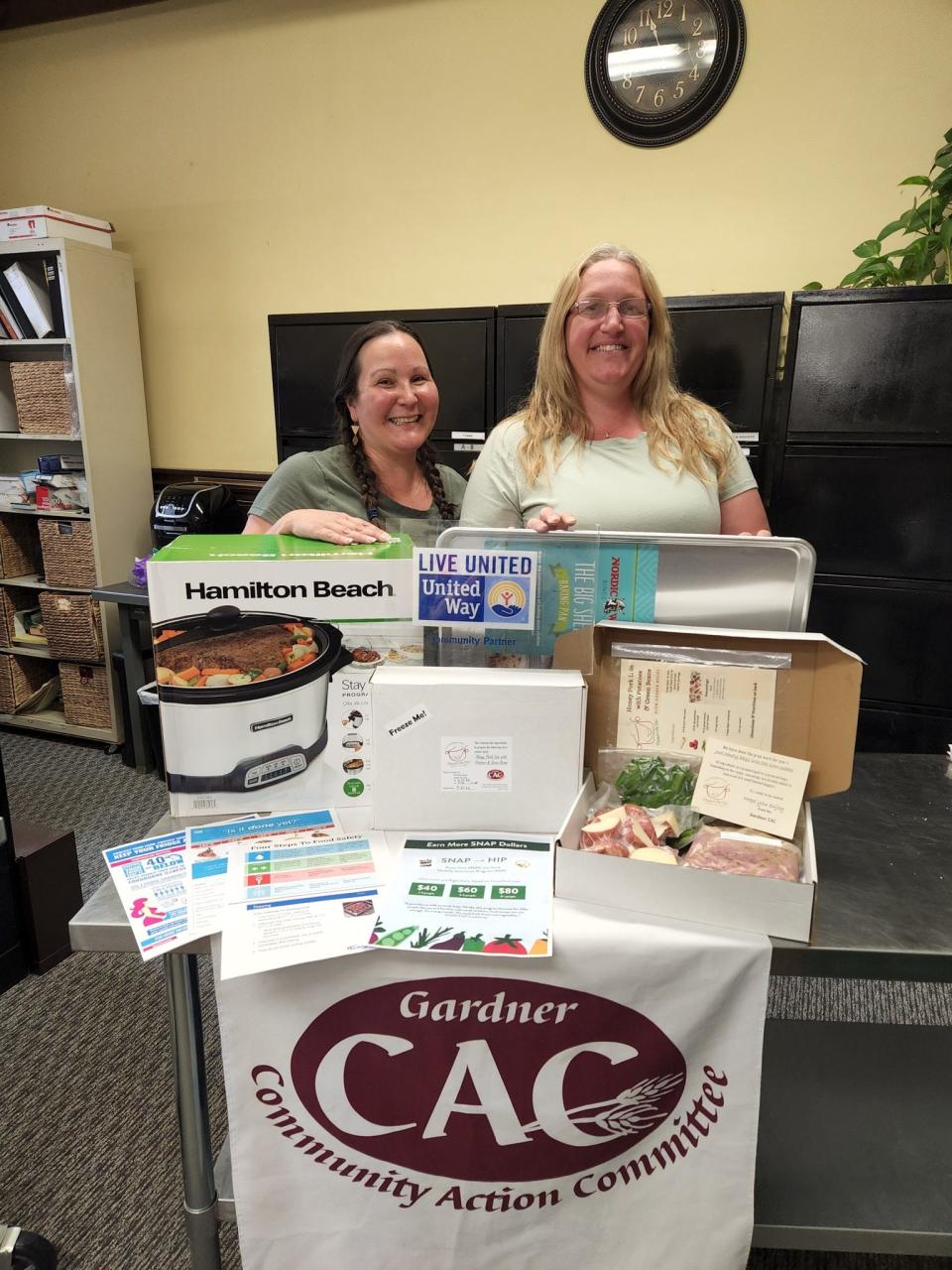 Program Coordinators Amy LeBlanc and Amy Maguy have provided 90 different families with a fresh ready-to-cook meal and each week it's a different recipe.