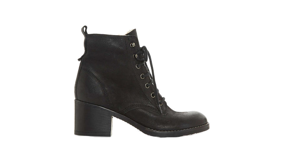 Dune Patsie D Leather Lace Up Ankle Boots 