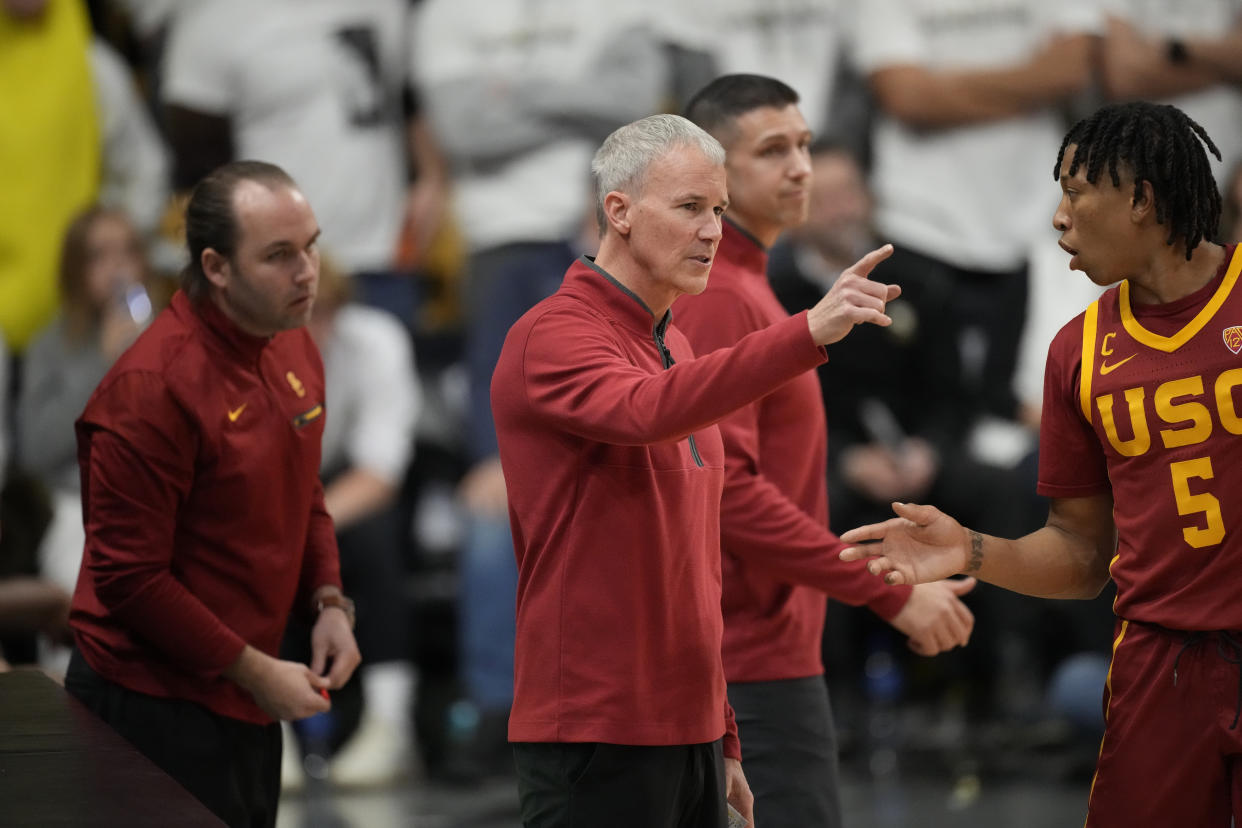 USC head coach Andy Enfield has proven to be a strong bet against the spread in the NCAA tournament. (AP Photo/David Zalubowski)