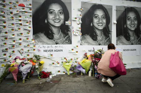 Messages are left at a memorial to Savita Halappanavar a day after an Abortion Referendum to liberalise abortion laws was passed by popular vote, in Dublin, Ireland May 27, 2018. REUTERS/Clodagh Kilcoyne