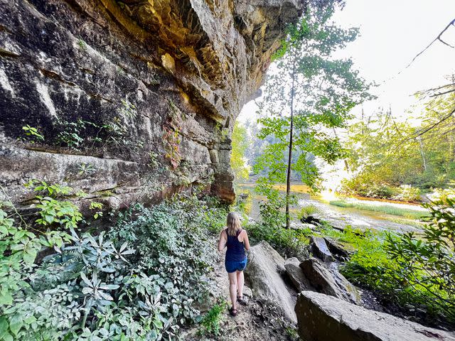 <p>Arnita Sitasari Gray</p> Plan to enjoy a picnic in the shade of Rugby's impressive sandstone cliffs.