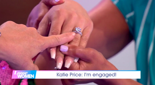 Katie Price announced her engagement on Loose Women (Credit: ITV)