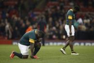 Rugby Union Britain - Wales v South Africa - Principality Stadium, Cardiff, Wales - 26/11/16 South Africa's Trevor Nyakane and Jamba Ulengo look dejected at the end of the match Action Images via Reuters / Paul Childs Livepic