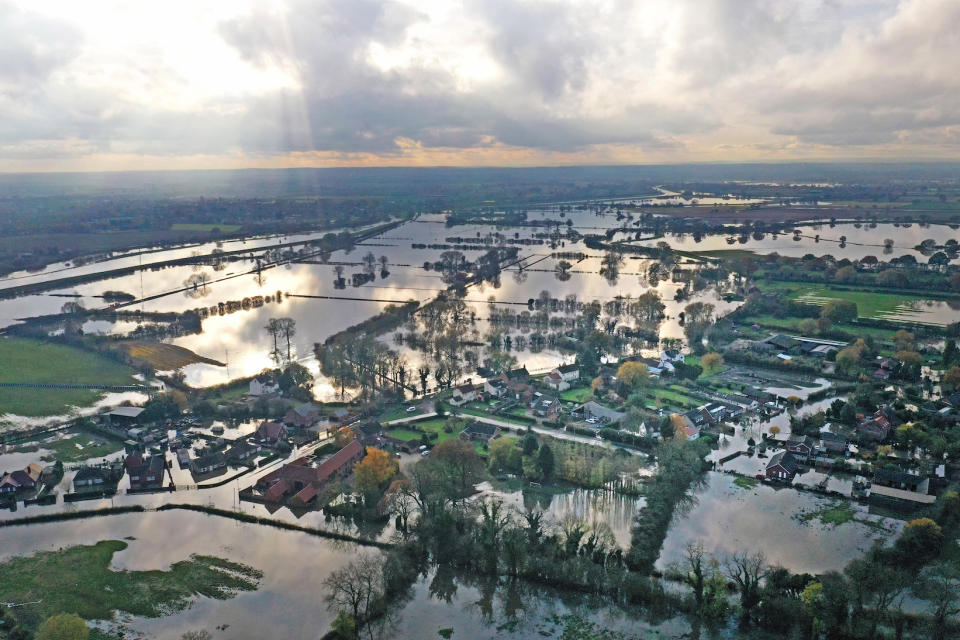 In November, parts of the north of England were devastated by severe flooding. The village of Fishlake, near Doncaster, South Yorkshire, was one of the worst places affected, with many residents reluctant to leave their homes despite council warnings. Experts called the flooding a "once-in-60-years" weather event (Picture: PA)