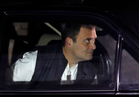 Rahul Gandhi, President of India's main opposition Congress party, arrives to attend a news conference at his party's headquarters in New Delhi, India, December 11, 2018. REUTERS/Adnan Abidi