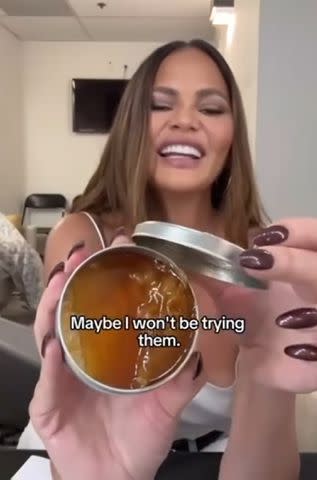 <p>Chrissy Teigen/Instagram</p> Chrissy Teigen shared how the sweets had melted and turned into goo