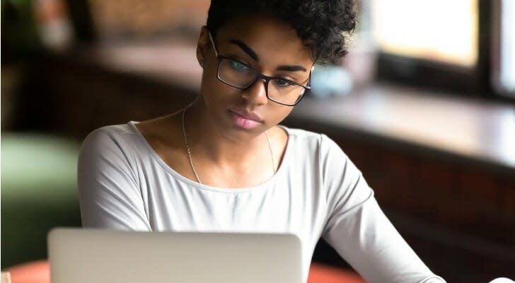 Young female investor