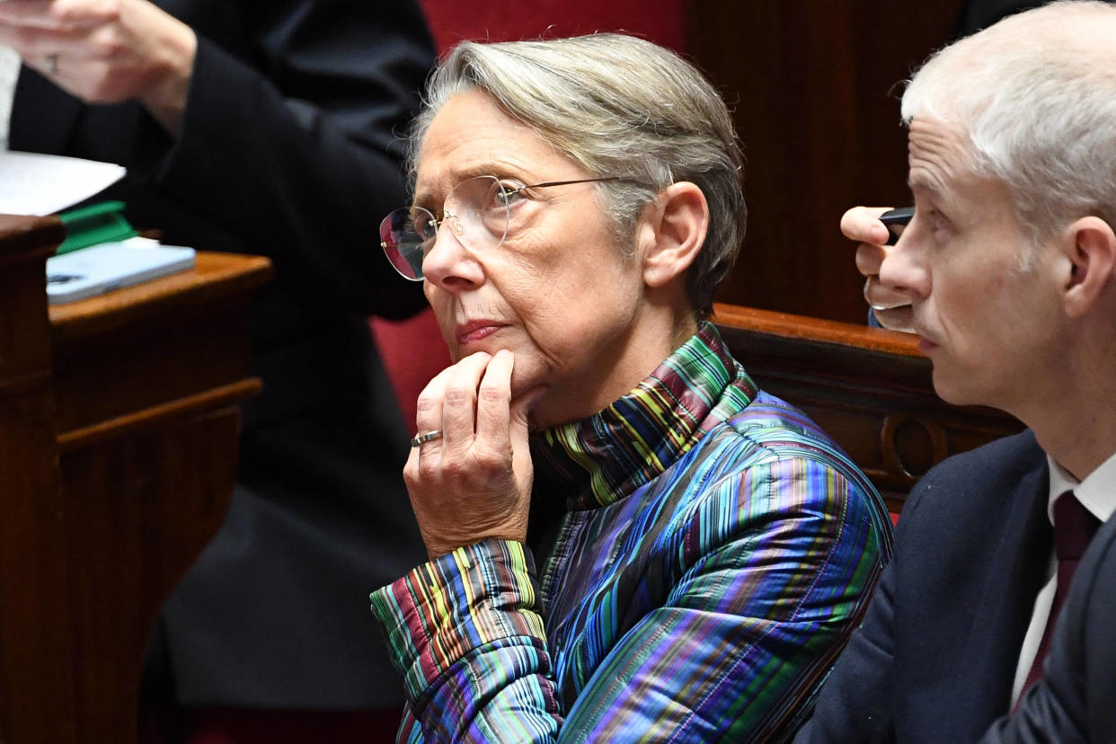 Élisabeth Borne photographiée le 28 février à l’Assemblée nationale.