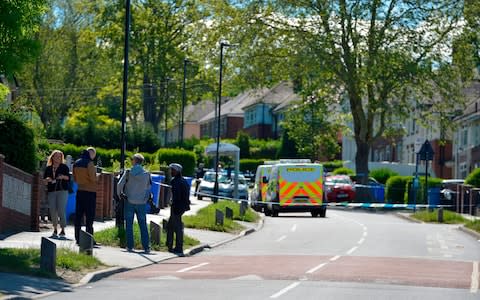 There is a huge police presence in the Shiregreen area of the city 