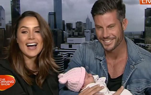 The couple appeared on The Morning Show where they made a frank admission about baby Willow. Source: Seven