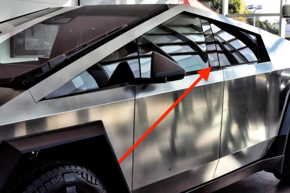 Tesla's Cybertruck appears to have tricky door handles.