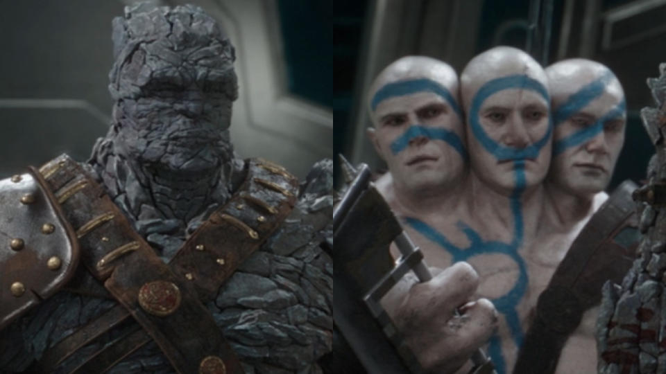 Taika Waititi as Korg and One Of Hajo’s Three Heads