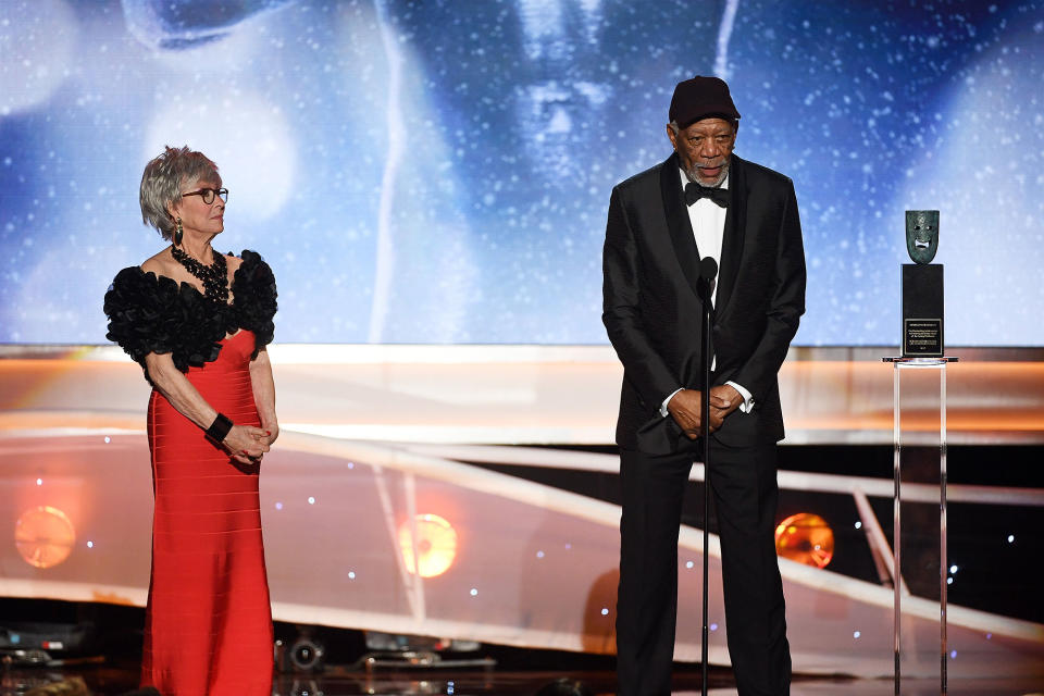 Who Was Morgan Freeman Calling Out During His SAG Life Achievement Award Speech?