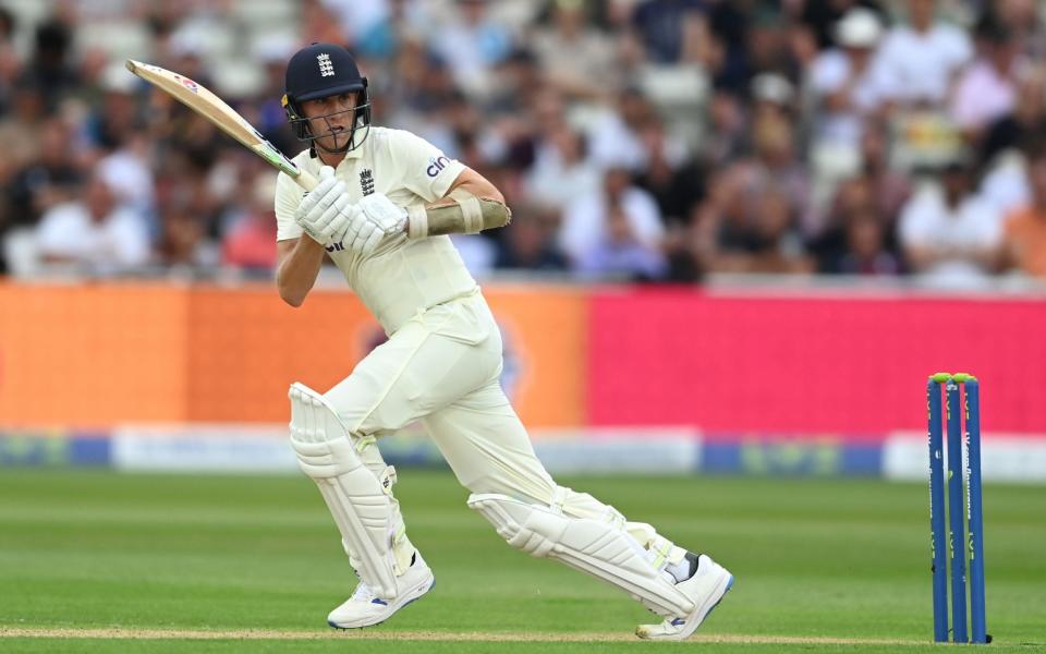 England batsman Dan Lawrence picks up some runs during day one of the second Test Match between England and New Zealand - GETTY IMAGES