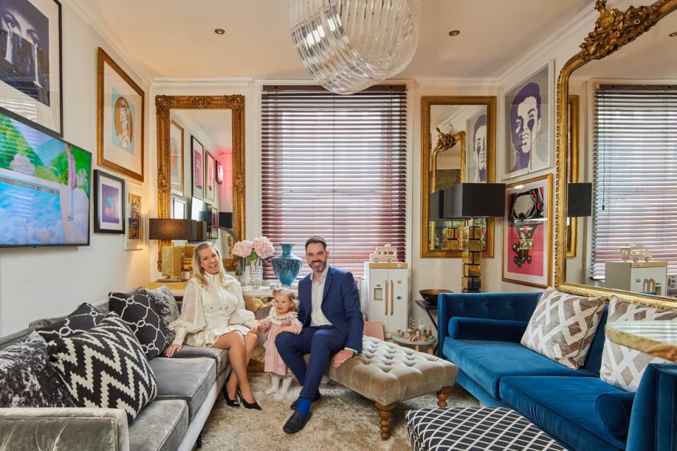 Anna and Pete Austin are raising Allegra in their Chelsea flat (Juliet Murphy)