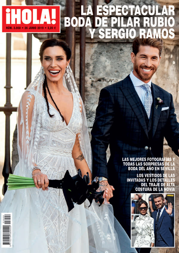 La boda de Sergio Ramos y Pilar Rubio en la portada de ¡HOLA!