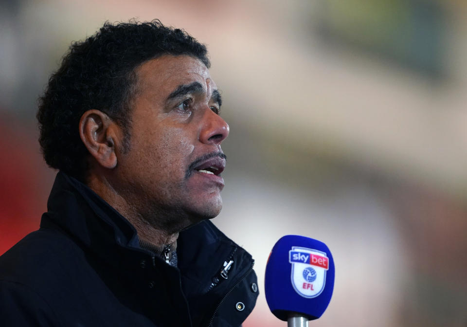 Chris Kamara has had to tone down his presenting work since being diagnosed with apraxia of speech. (PA/Getty)