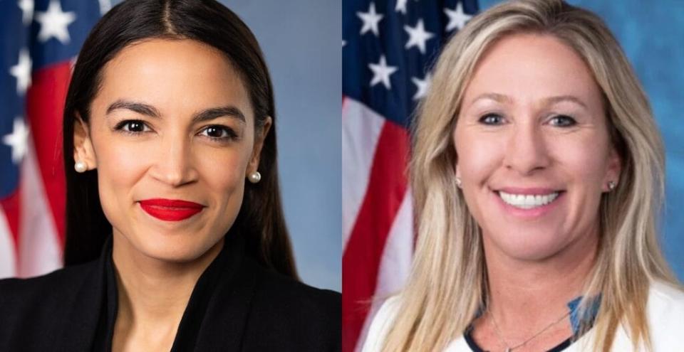 Rep. Alexandria Ocasio-Cortez and Rep. Marjorie Taylor Greene thegrio.com