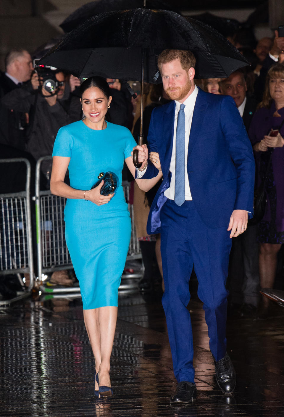 LONDON, ENGLAND - MARCH 05: Prince Harry, Duke of Sussex and Meghan, Duchess of Sussex attend The Endeavour Fund Awards at Mansion House on March 05, 2020 in London, England. (Photo by Samir Hussein/WireImage)