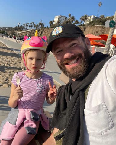 <p>Julian Edelman Instagram</p> Julian Edelman and his daughter Lily.