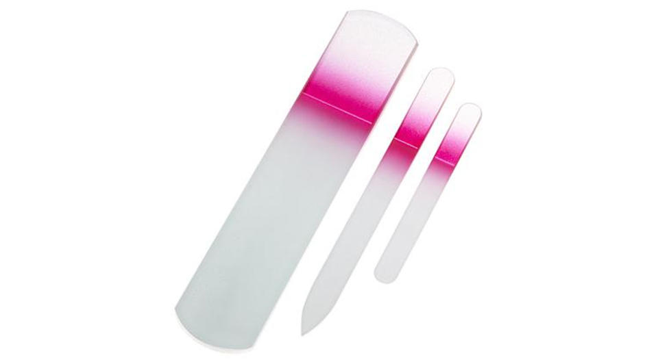 Regine 3-piece Mani-Pedi Czech Glass Nail File Set - Pink (Photo: HSN)