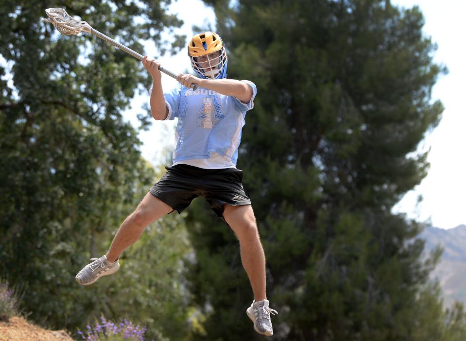 Agoura High's Jake East finished his high school career by starring on the football field in the fall and on the lacrosse field in the spring.