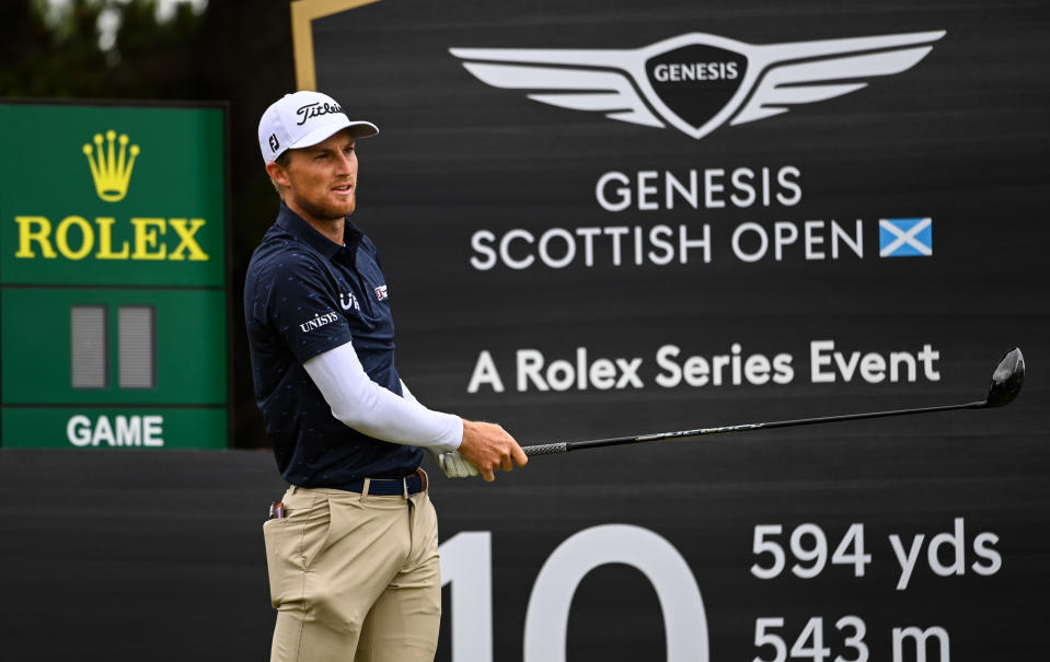 NORTH BERWICK, ESCOCIA - 06 DE JULIO: Will Zalatoris durante un día de medios abiertos escoceses de Génesis en Renaissance Club, el 06 de julio de 2022, en North Berwick, Escocia.  (Foto de Paul Devlin/SNS Group a través de Getty Images)