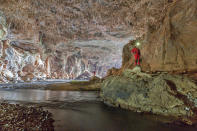 <p>This pilgrimage, which lasts a week, ends with a feast at the cave entrance. Rafael, who currently lives in Berlin, said: “The Lapa da Terra Ronca is very well known, and the park was actually named after it.” (Photo: Daniel Menin/Caters News) </p>