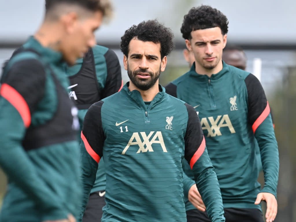 Salah is hoping to help Liverpool beat Real Madrid four years after they were beaten by them (AFP via Getty Images)
