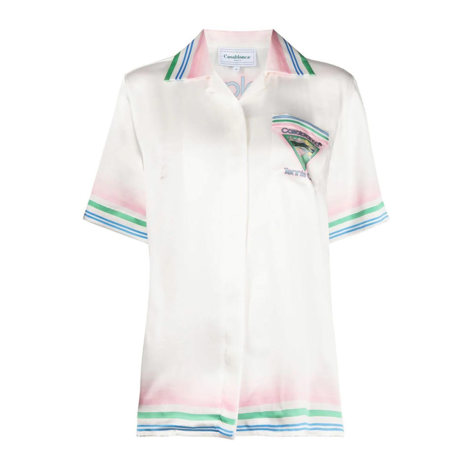 Casablanca Paris Silk Tennis Club Shirt