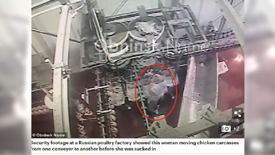 俄羅斯肉品加工廠員工發生死亡意外。（圖／翻攝自《每日郵報》）