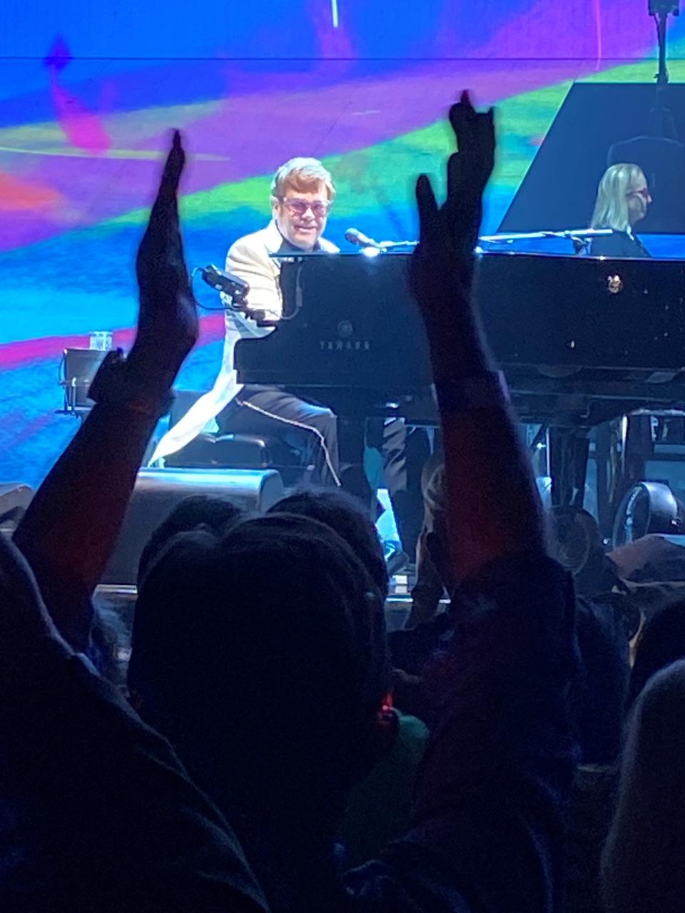 Elton John performs a final concert in Louisville at KFC YUM Center. April 16, 2022
