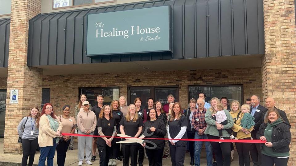 On Thursday, March 7, The Healing House hosted a ribbon cutting. The Healing House focuses on wellness services and practices to allow for clients to unwind and rejuvenate. Their Wellness Service Providers offer a range of treatments that are designed to promote relaxation, relieve stress, and promote holistic wellness. Services include touch or red light therapy, relaxing hair washing, Reiki, massage therapy, embodiment coaching, ear candling, detoxification, and so much more. Pictured cutting the ribbon is co-owner Kelly Saggio.