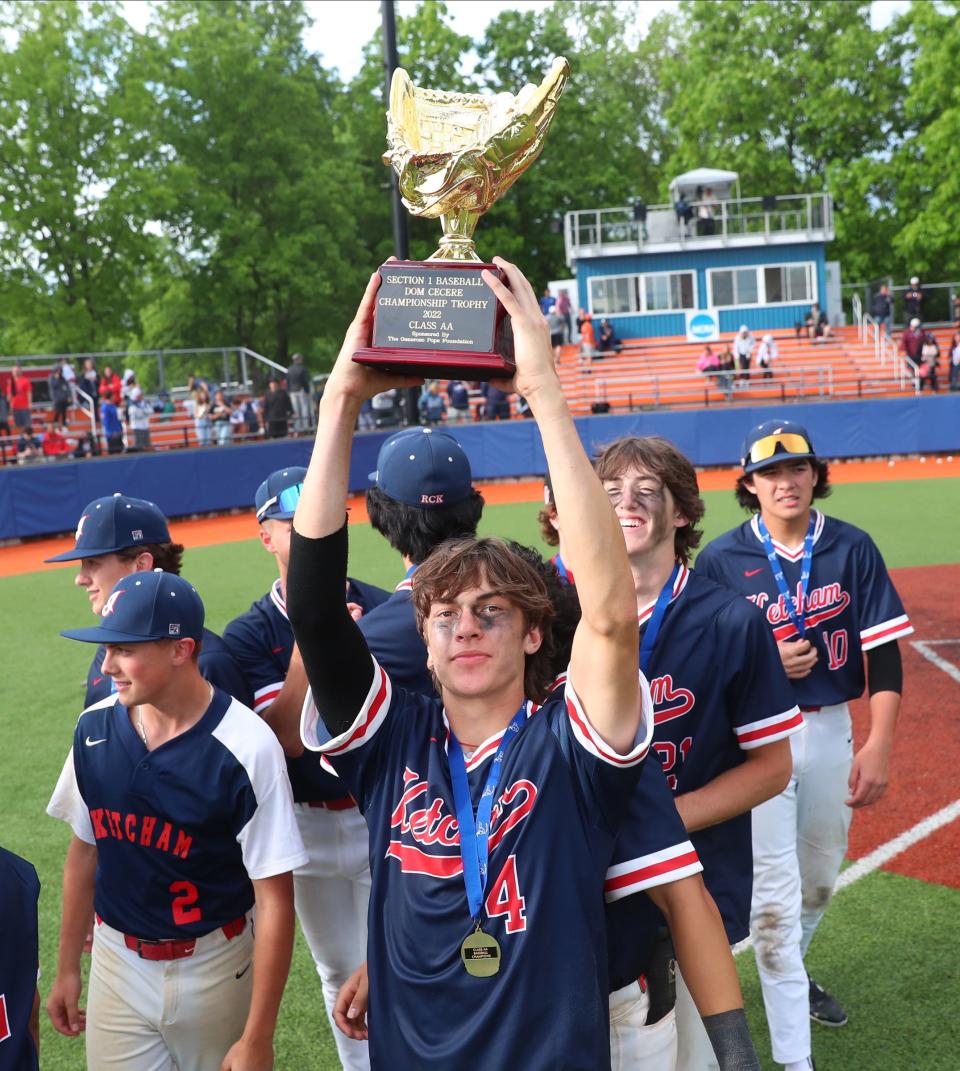 Ketchem defeats Arlington 5-3 in the Class AA baseball championship game at Purchase College in Purchase, on Saturday, May 28, 2022.