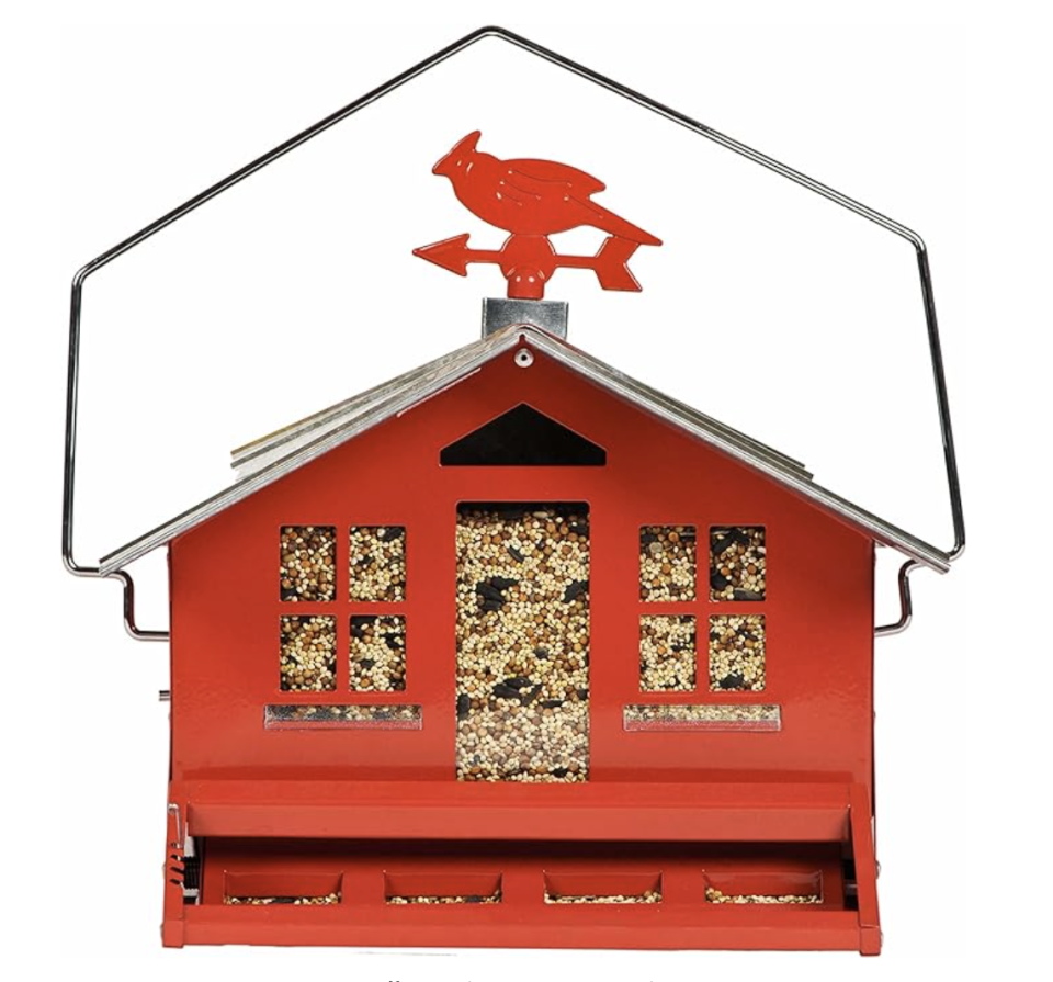 <p><a href="https://www.amazon.com/Perky-Pet-Squirrel-Country-Feeder-Weathervane/dp/B0006HGP7O/ref=asc_df_B0006HGP7O/?tag=syn-yahoo-20&ascsubtag=%5Bartid%7C10050.g.60596529%5Bsrc%7Cyahoo-us" rel="nofollow noopener" target="_blank" data-ylk="slk:Shop Now;elm:context_link;itc:0;sec:content-canvas" class="link ">Shop Now</a></p><p>Weathervane Bird Feeder</p><p>Amazon</p><p>$39.99</p><span class="copyright">Amazon</span>