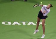 Tennis - Qatar Open - Women's Singles - Final Match - Caroline Wozniacki of Denmark v Karolina Pliskova of the Czech Republic - Doha, Qatar - 18/2/2017 - Pliskova in action. REUTERS/Ibraheem Al Omari