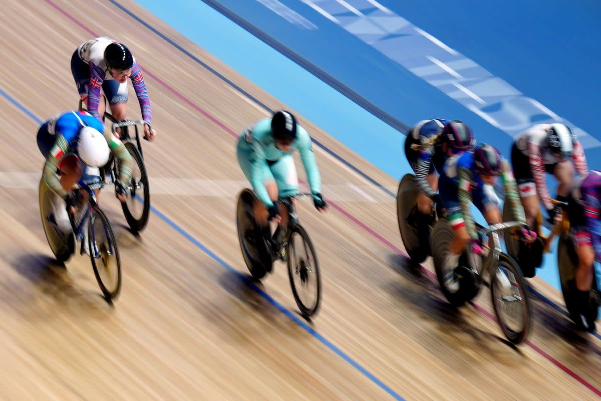 Katie Archibald (top left) will need to overturn an eight-point deficit on Saturday (John Walton/PA) (PA Wire)