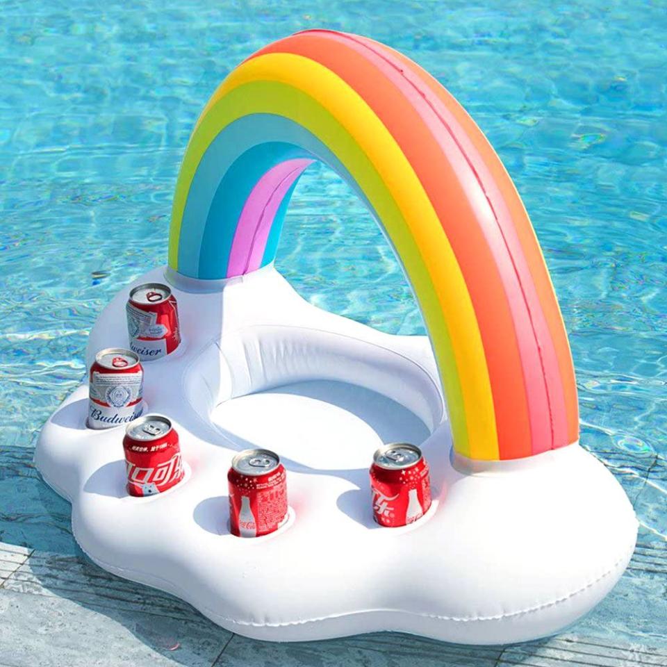 Jasonwell Inflatable Rainbow Cloud Beverage Float