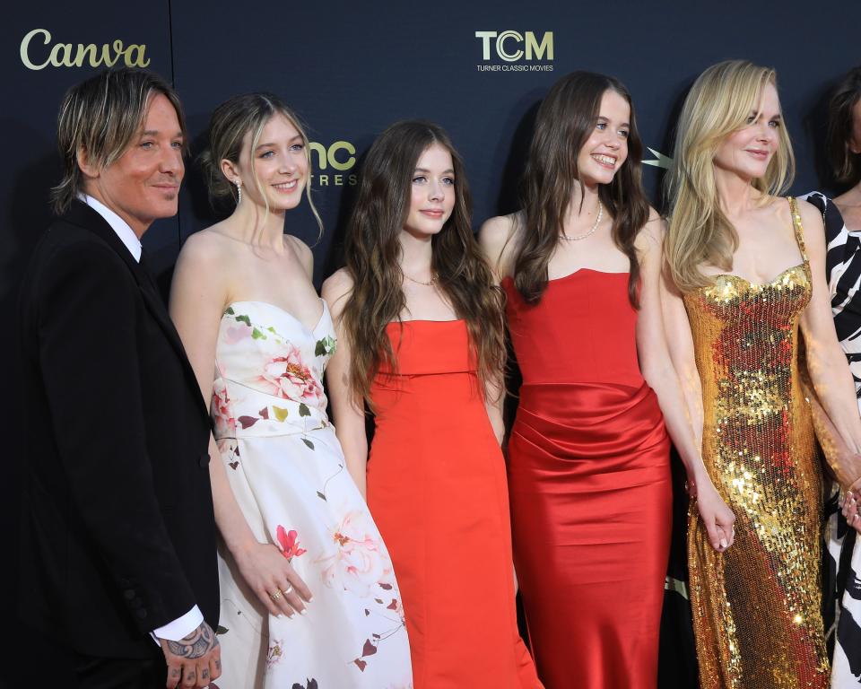 Keith Urban, Sunday Urban, Faith Urban, Sybella Hawley, Nicole Kidman at arrivals for 49th AFI Life Achievement Award, Dolby Theater in Hollywood, Los Angeles, CA, April 27, 2024. Photo By: Priscilla Grant/Everett Collection