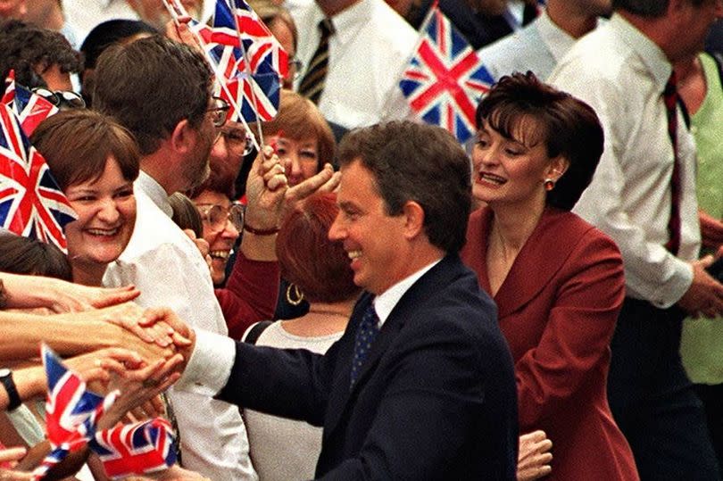 Tony Blair won by a landslide in 1997