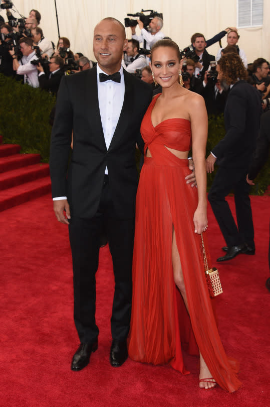 Derek Jeter in a tux and Hannah Davis in J. Mendel.