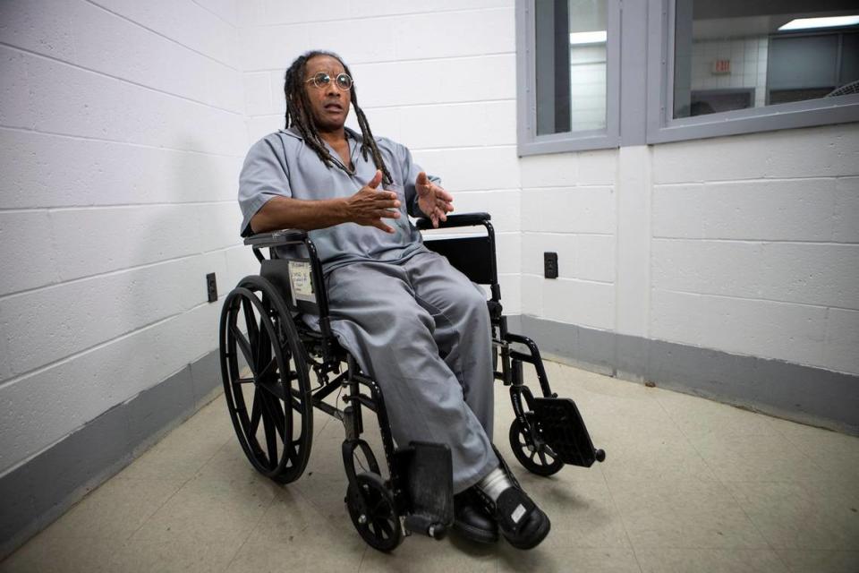 Kevin Strickland speaks to The Star on Nov. 5, 2019, at Western Missouri Correctional Center in Cameron, Missouri. Even now, he wishes he could ask the jurors who convicted him decades ago: What persuaded them of his guilt? Strickland now uses a wheelchair because medical issues keep him from standing for more than a few minutes at a time.