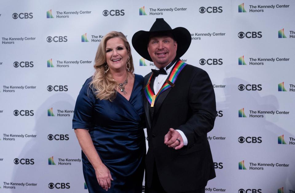 Garth Brooks and Trisha Yearwood attend the 43rd Annual Kennedy Center Honors at The Kennedy Center on May 21, 2021 in Washington, DC.
