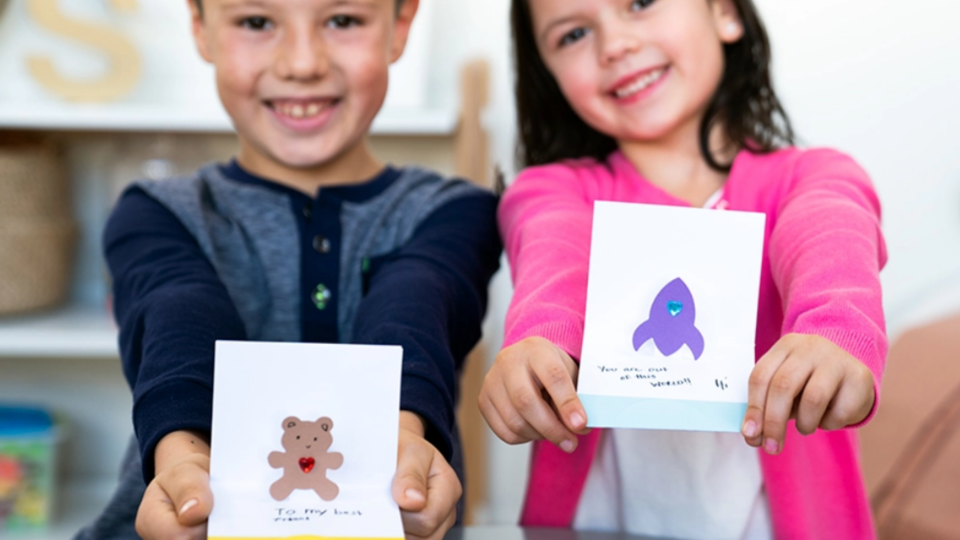 Valentine's Day crafts for kids: Kiwi Crate card kit