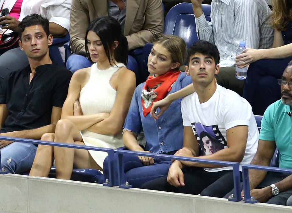 12) Kendall Jenner, Gigi Hadid, and Joe Jonas