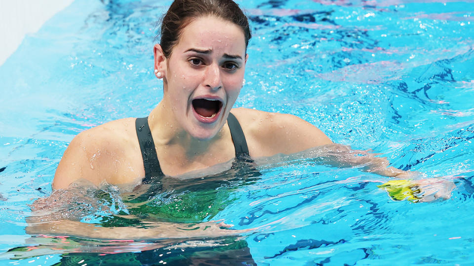 Kaylee McKeown, pictured here celebrating after winning gold in the 100m backstroke.